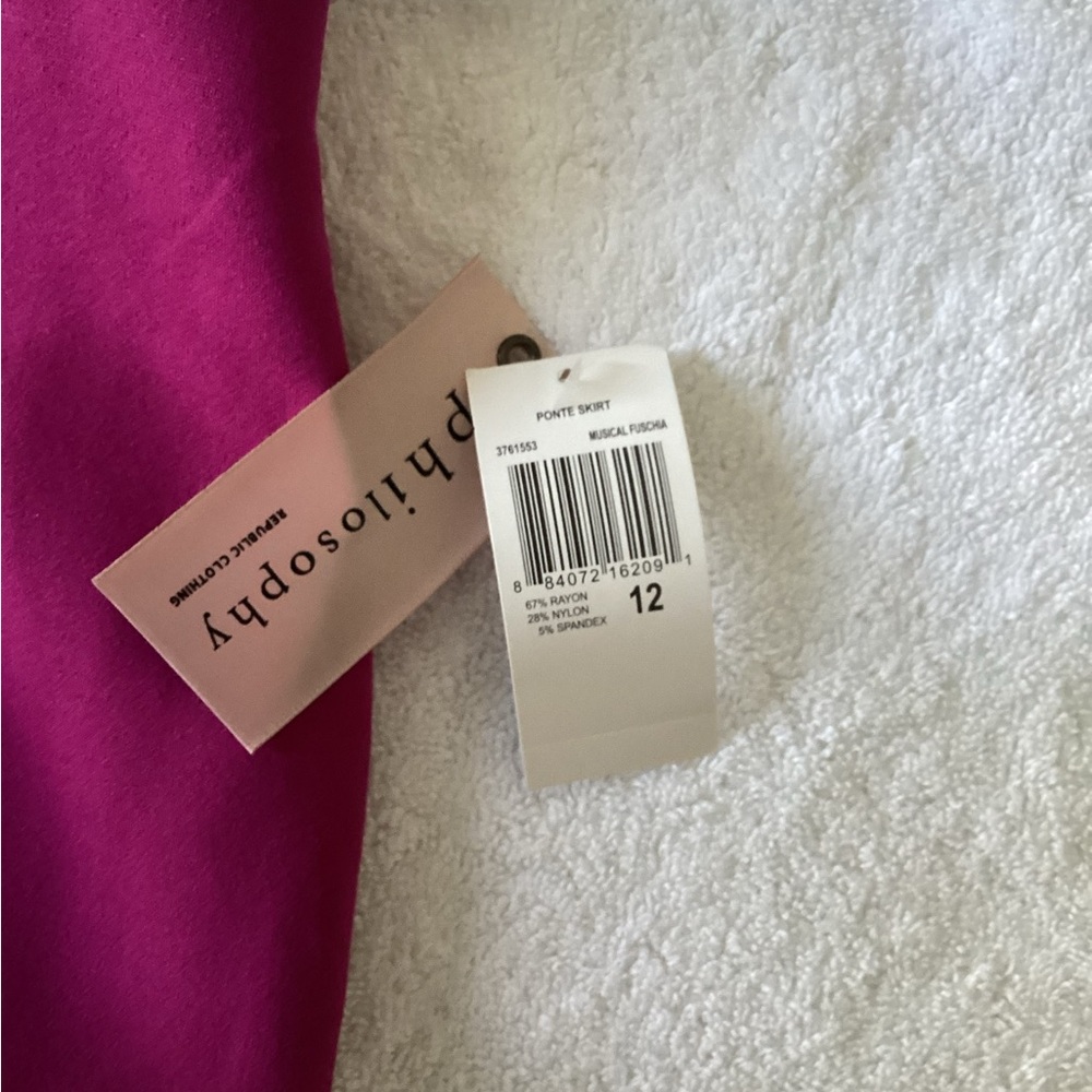 Philosophy Fuchsia Midi Skirt